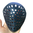 Maschera nera a metà faccia con aperture per la bocca Maschera spaventosa di Halloween per adulti Accessorio per costumi da festa e cosplay 6