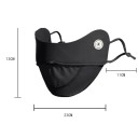 Mascherina per naso e bocca con cinturino regolabile 13 x 23 x 11 cm poliestere protezione UV per attività all'aperto protezione dal sole 3