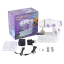 Mașină de cusut portabilă pentru acasă 202 Mini cu lumină și pedală de picior Mașină de cusut portabilă din plastic din oțel inoxidabil Consumabile de cusut 20x19x10 cm 2