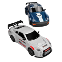 Mașină de drift RC 1:24 20 km/h 4WD metal plastic telecomandată 3,7 V 20 minute de condus lumini LED baterie conuri încărcător culoare albă 3