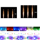 Mașină de scântei reci fântână 700 W RGB LED efect DMX și telecomandă Înălțime 2-5,5 m rezervor 200 g Negru Pentru scenă petreceri și show-uri 5