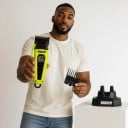Mașină de tuns profesională pentru păr Încărcător cu levier 8 piepteni de tăiere 1,5 până la 19 mm Verde Mașină de tuns pentru bărbați 6