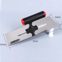 Mason's Trowel for Plastering and Cement 8.8 × 25 × 9.8 cm Steel Trowel for Plaster and Floor Finishing Black Red Handle 2