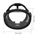 Masque de plongée ovale 16,3 x 13,5 cm Verre trempé Joint en silicone Masque pour les yeux et le nez pour le snorkeling et les aventures 10