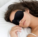 Masque de sommeil 3D pour un sommeil calme et ininterrompu Creux moulés sans pression sur les paupières Bandeau réglable en velcro 5