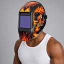 Masque de soudage à teinte automatique UN9K 4 capteurs Champ de vision 100 x 97 mm Optique True Color 1/1/1/1 Pour ARC MIG et plasma 2