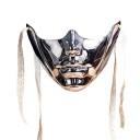 Masque de visage robotique mécanique demi-masque Maquillage cosplay de carnaval Halloween Différentes couleurs Accessoire de costume effrayant 10