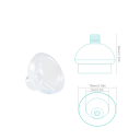 Masque en silicone pour chiens et chats protection 75 mm diamètre extérieur 50 mm diamètre intérieur transparent utilisation vétérinaire 2