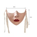 Masque facial mécanique demi-visage avec rouge à lèvres prononcé Masque de cosplay pour carnaval Halloween Différentes couleurs Accessoire 6