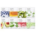 Masque facial naturel avec extraits naturels Masque en tissu hydratant pour le traitement de l'acné, le contrôle de la brillance et le vieillissement de la peau Masque facial nourrissant pour une peau propre et lisse 8 pcs 6