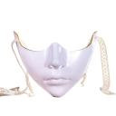 Masque mécanique demi-visage Masque de cosplay pour carnaval Halloween Différentes couleurs Accessoire de costume pour adultes 5