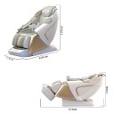 Massagefåtölj 4D + 3D massage hela kroppen elektrisk justering 220 V SL-skena 135 cm 6 tekniker 25 lägen uppvärmning av midjan 6