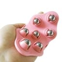 Massageværktøj med 7 stålbolde med 360° rotation Massageplade til hånden 16 x 8 cm 2