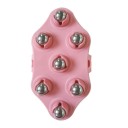 Massageværktøj med 7 stålkugler med 360° rotation. Massageplade til håndfladen mod kramper og muskelsmerter. Kugleanordning til punktmassage på kroppen 16 x 8 cm. 1