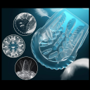 Masturbador com sucção e movimento, com rolo de silicone texturizado, cabeça removível e embalagem discreta 3