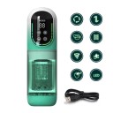 Masturbador con rotación, succión, lamido, vibración y movimiento, pantalla LED, resistente al agua, carga USB, embalaje discreto. 7