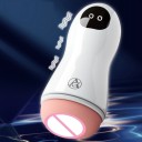 Masturbador masculino con inserto extraíble, pantalla LCD en forma de ojo y huevo vibrador, embalaje discreto. 2