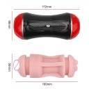 Masturbateur double vagin et bouche avec texture intérieure réaliste dans un boîtier rigide 17 x 6,5 cm, emballage discret 2