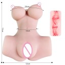 Masturbátor 17x12 cm v tvare ženského tela, umelá vagína s realistickou textúrou, Diskrétne balenie 2
