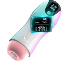 Masturbator pentru bărbați 21,5 cm cu control interactiv prin voce, moduri de vibrație și suflare, display LED, multifrecvență, încărcare USB, ambalaj 4