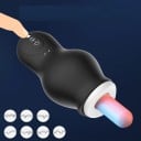Masturbátor so saním a vibráciami 17,8x7,7 cm s odnímateľnou vložkou, 7 režimov sania, 7 režimov vibrácií, vodeodolnosť, USB nabíjanie, diskrétne 3