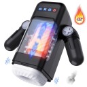 Masturbatore automatico per uomini a forma di robot con supporto per cellulare, movimento telescopico e inserto realistico, confezione discreta 2