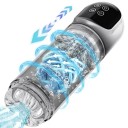 Masturbatore con rotazione, suzione, leccata, vibrazioni e movimento, display LED, impermeabile, ricarica USB, confezione discreta 1