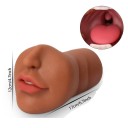 Masturbatore maschile in TPE con interno realistico, gola profonda e labbra adattabili per sesso orale, confezione discreta 2