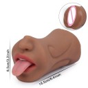 Masturbatore maschile TPE 2v1 con forma realistica di vagina e gola profonda per esperienze intense imballaggio discreto 2