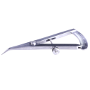 Măsură dentară chirurgicală curbată 8,5 cm 0–20 grade Oțel inoxidabil Scară dublă Stativ endodontic 3