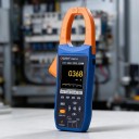 Măsurător digital cu clește 3 în 1 cu osciloscop și înregistrator, 1000 A AC/DC True RMS, gamă automată, albastru-portocalie, pentru electricieni 4