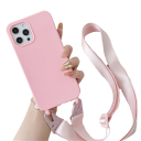 Mat silikonecover med rem til iPhone 15 Plus 8
