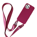 Mat silikonecover med rem til iPhone 15 Plus 13
