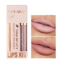 Mat Vandfast Læbeblyant Langtidsholdbar Lipgloss Fugtgivende Læbeblyant og Gloss Sæt 2 Stk. 1