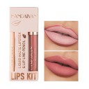 Mat Vandfast Læbeblyant Langtidsholdbar Lipgloss Fugtgivende Læbeblyant og Gloss Sæt 2 Stk. 9