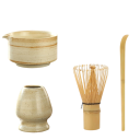 Matcha sada 4 kusy Keramická miska 14 x 13 x 8 cm s výlevkou Metla z přírodního bambusu Odměrka i držák Nástroje pro japonský čajový obřad 3