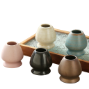 Matcha sada 4 kusy Keramická miska 14 x 13 x 8 cm s výlevkou Metla z přírodního bambusu Odměrka i držák Nástroje pro japonský čajový obřad 1