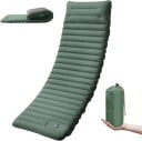 Matelas de camping gonflable avec pompe intégrée 200 × 68 × 12,7 cm nylon TPU avec oreiller intégré pour le camping et la randonnée 4