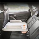 Matelas gonflable pour enfants 95 x 48 cm PVC Vague ergonomique Boucle ajustable Bloc latéral double 10 cm Lit de voyage pour voiture et avion 6