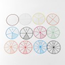 Mathematical Aids for Fractions 12 pcs 2