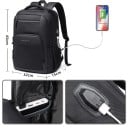 Matkakäyttöinen kannettavan tietokoneen reppu 45 × 32 × 15 cm Vedenpitävä monitoimireppu USB-portilla Useita taskuja Suurikapasiteettinen 4