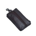 Matkakotelo avaimille aidosta nahasta vetoketjulla Metallinen karabiini Avaimen rengas sisällä Koko 12 x 7,6 x 1,8 cm Taskuun 3
