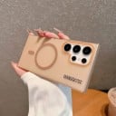 Matne priehľadný kryt na Samsung Galaxy S24 s podporou magnetického nabíjania Polykarbonát PC Ochranný obal na mobil Na každodenné použitie 14