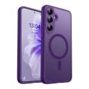 Matný kryt na Samsung Galaxy S24+ s podporou magnetického nabíjania Pouzdro z polykarbonátu a TPU Obal na mobil s magnetickým krúžkom 1