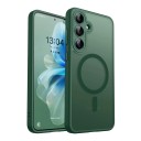 Matný kryt na Samsung Galaxy S24 Ultra s podporou magnetického nabíjania Pouzdro z polykarbonátu a TPU Obal na mobil s magnetickým krúžkom 3