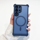 Matný nárazuvzdorný kryt na Samsung Galaxy S25 s podporou magnetického bezdrôtového nabíjania Zosilnené rohy PC a TPU Puzdro na mobil S25 1