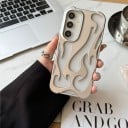 Matný ochranný obal na Samsung Galaxy A06 Odolný Vzor plamenů s průřezy Zvýšený lem fotoaparátu Výrazné rohy Kryt na mobil na každý den 5