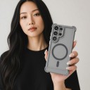 Matowy, wstrząsoodporny pokrowiec na Samsung Galaxy S24 z obsługą magnetycznego ładowania bezprzewodowego Wzmocnione rogi PC i TPU Etui 12
