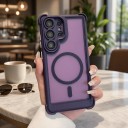 Matowy wstrząsoodporny pokrowiec na Samsung Galaxy S26+ z obsługą magnetycznego ładowania bezprzewodowego Wzmocnione rogi PC i TPU Etui 7
