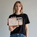 Matt hátlap Samsung Galaxy S26 Ultra számára mágneses töltési támogatással Ochranné pouzdro kiemelt kamerakerettel Mindennapi használatra 12